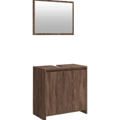 Ensembles De Meubles-vidaXL Ensemble de meubles de salle de bain 2 pcs Chêne marron Ch&ecirc;ne marron