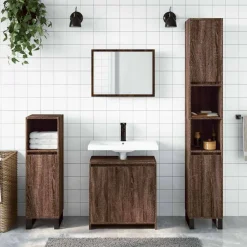 Ensembles De Meubles-vidaXL Ensemble de meubles de salle de bain 2 pcs Chêne marron Ch&ecirc;ne marron