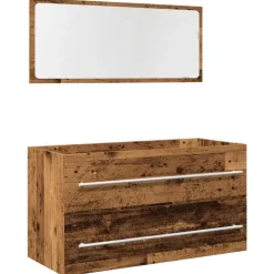 vidaXL Ensemble de meubles salle de bain 2 pcs bois d'ingénierie