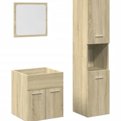 Ensembles De Meubles-vidaXL Ensemble de meubles de salle de bain 3 pcs chêne sonoma Ch&ecirc;ne sonoma