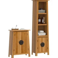 Ensembles De Meubles-vidaXL Ensemble de meubles de salle de bain 2 pcs bois de pin massif