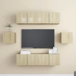 vidaXL Ensemble de meubles TV 6 pcs Chêne sonoma Bois d'ingénierie
