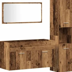 Ensembles De Meubles-vidaXL Ensemble de meubles salle de bain 3 pcs bois d'ingénierie Vieux bois
