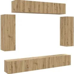 vidaXL Ensemble de meuble TV mural 6 pcs chêne artisanal