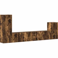 vidaXL Ensemble de meubles TV 4 pcs Chêne fumé Bois d'ingénierie