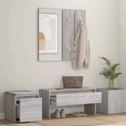 vidaXL Ensemble de meubles de couloir Bois d'ingénierie