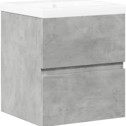 Ensembles De Meubles-vidaXL Ensemble de meubles de salle de bain 2 pcs Gris béton