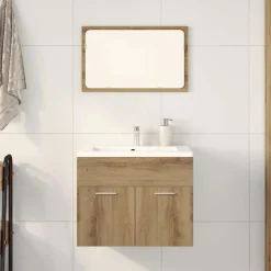 vidaXL Ensemble de meubles salle de bain 2 pcs bois d'ingénierie