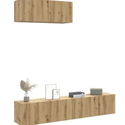 Meubles Tv-vidaXL Ensemble de meuble TV mural 3 pcs chêne artisanal ch&ecirc;ne artisanal
