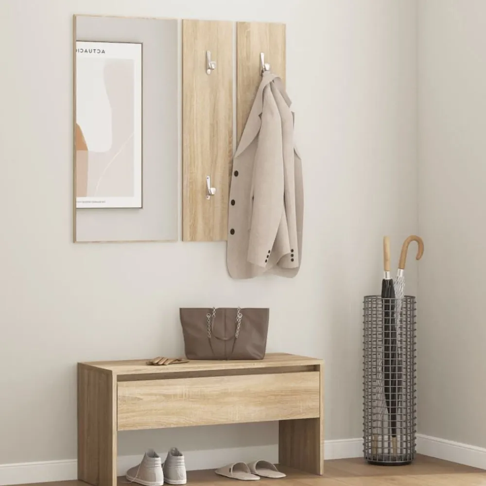 Bancs-vidaXL Ensemble de meubles de couloir Chêne Sonoma Bois d'ingénierie Chêne sonoma