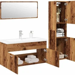 vidaXL Ensemble de meubles salle de bain 4 pcs bois d'ingénierie