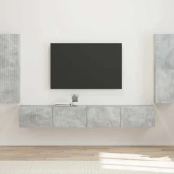 vidaXL Ensemble de meuble TV mural 4 pcs Bois d'ingénierie