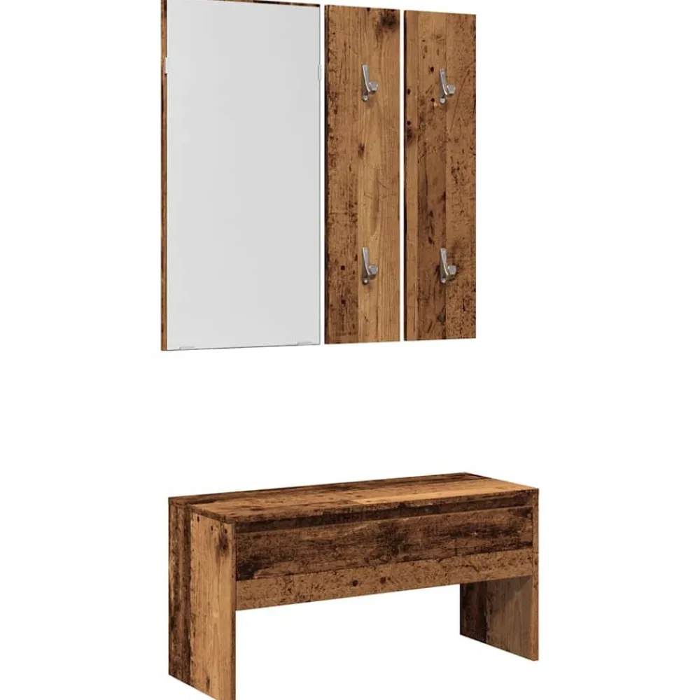 vidaXL Ensemble de meubles de couloir bois d'ingénierie