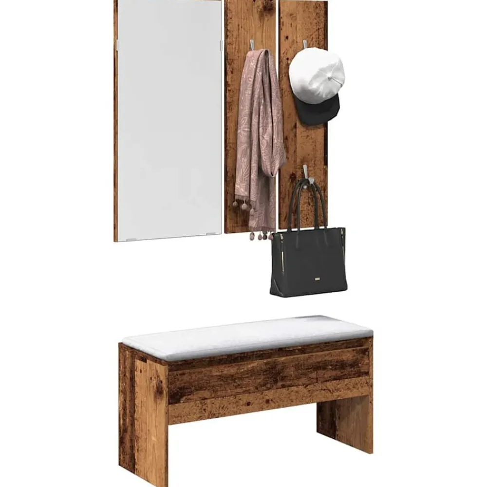 vidaXL Ensemble de meubles de couloir bois d'ingénierie
