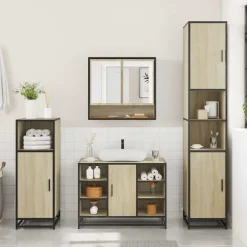 Ensembles De Meubles-vidaXL Ensemble de meubles de salle de bain 2 pcs chêne sonoma Ch&ecirc;ne sonoma