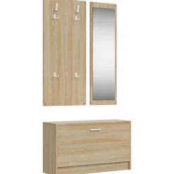 vidaXL Ensemble de meubles à chaussures 3 en 1 en bois d'ingénierie chêne Sonoma
