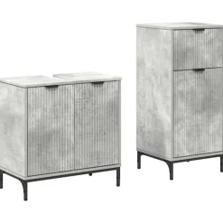 vidaXL Ensemble de mobilier de salle de bain 2 pcs