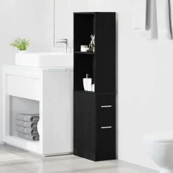 Armoires & Meubles De Rangement-vidaXL Ensemble de mobilier de salle de bain Montage mural Chêne noir Ch&ecirc;ne noir