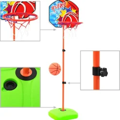 vidaXL Ensemble de panier et de ballon de basket pour enfants