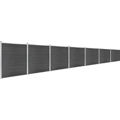 vidaXL Ensemble de panneau de clôture WPC 1218x186 cm
