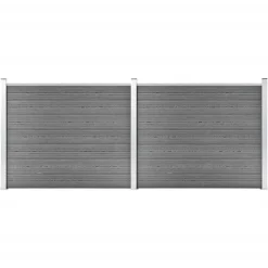 vidaXL Ensemble de panneau de clôture WPC 353x146 cm