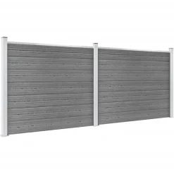 vidaXL Ensemble de panneau de clôture WPC 353x146 cm