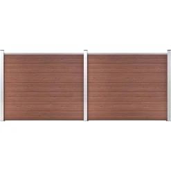 vidaXL Ensemble de panneau de clôture WPC 353x146 cm