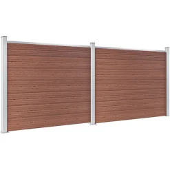 vidaXL Ensemble de panneau de clôture WPC 353x146 cm