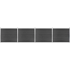 vidaXL Ensemble de panneau de clôture WPC 699x146 cm