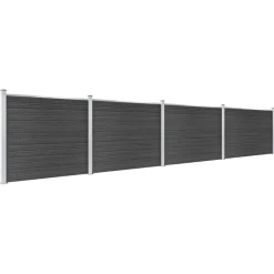 vidaXL Ensemble de panneau de clôture WPC 699x146 cm
