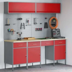 vidaXL Ensemble de placards de travail avec tiroir 10 pcs