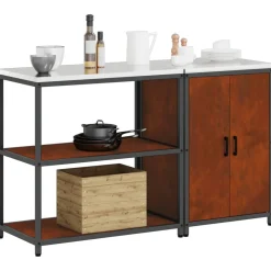 vidaXL Ensemble de rangement cuisine 2 pcs Rouillé
