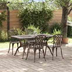 vidaXL Ensemble de salle à manger pour jardin 5 pcs Aluminium