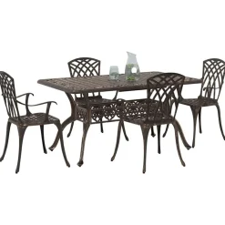 vidaXL Ensemble de salle à manger pour jardin 5 pcs Aluminium
