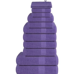 Linge-vidaXL Ensemble de serviettes FROGN 12 pcs 360 g/m² Violet