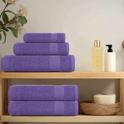 Linge-vidaXL Ensemble de serviettes FROGN 12 pcs 360 g/m² Violet