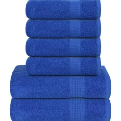 Linge-vidaXL Ensemble de serviettes FROGN 6 pcs 360 g/m² Bleu