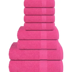 Linge-vidaXL Ensemble de serviettes FROGN 8 pcs 360 g/m² Rose