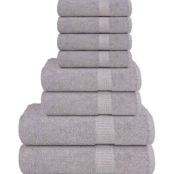 Linge-vidaXL Ensemble de serviettes FROGN 8 pcs 360 g/m² Gris