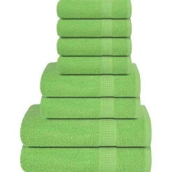 vidaXL Ensemble de serviettes FROGN 8 pcs vert pomme 360 g/m²
