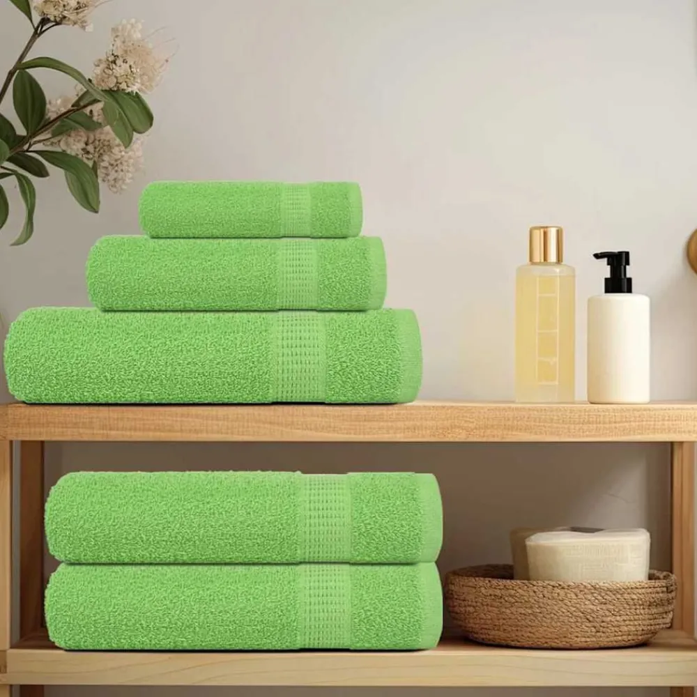 vidaXL Ensemble de serviettes FROGN 8 pcs vert pomme 360 g/m²