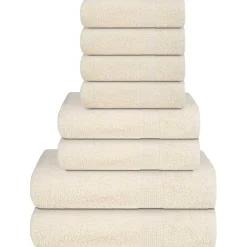 vidaXL Ensemble de serviettes FROGN 8 pcs crème 360 g/m²
