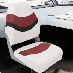 vidaXL Ensemble de sièges de bateau pliables lot de 2 dossier haut