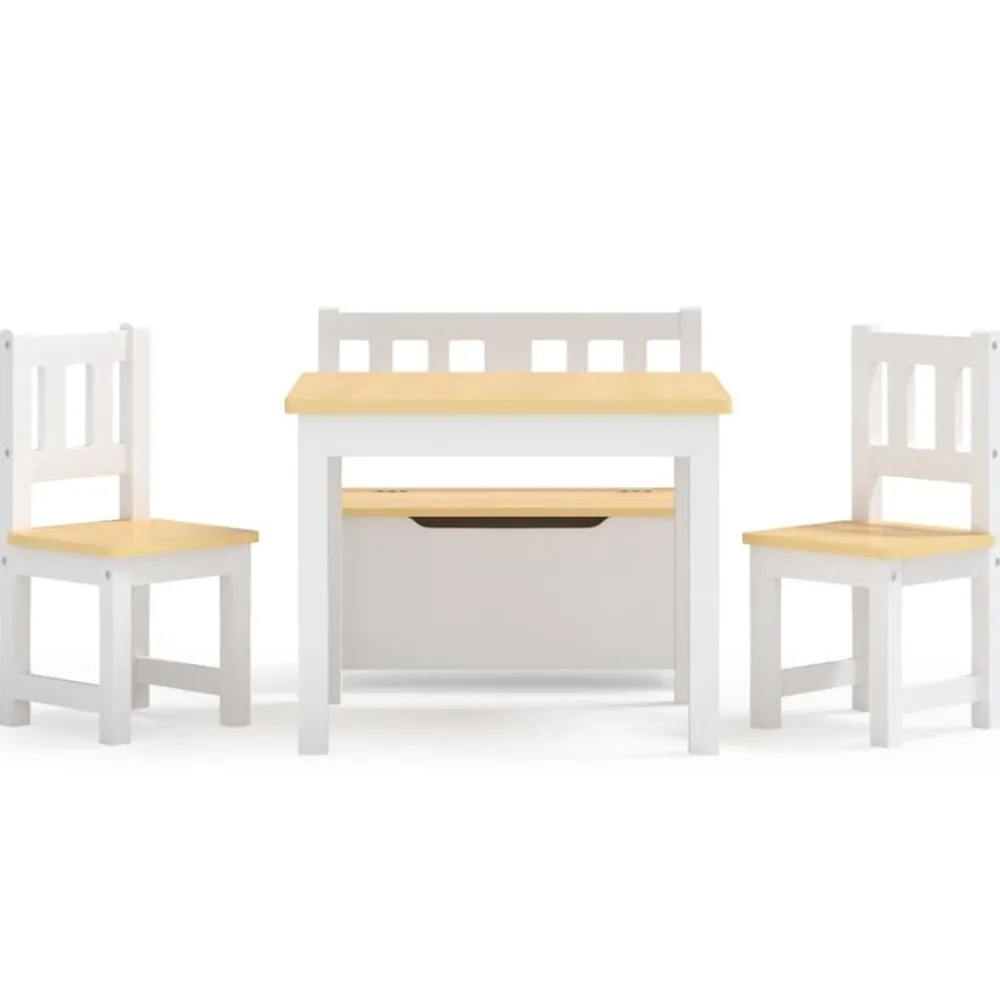 vidaXL Ensemble de table et chaises enfants 4 pcs MDF