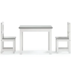 Mobilier Pour Bébés & Tout-Petits-vidaXL Ensemble de table et chaises enfants 3 pcs MDF Blanc et gris