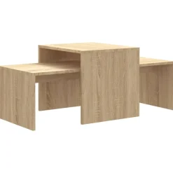 Tables-vidaXL Ensemble de tables basses Chêne sonoma bois d’ingénierie Chêne sonoma