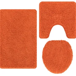 vidaXL Ensemble de tapis de bain antidérapants 3 pcs PP