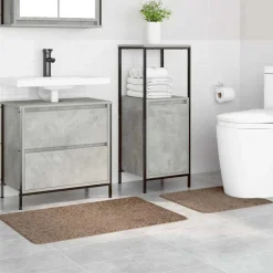 Accessoires De Salle De Bain-vidaXL Ensemble de tapis de bain antidérapants 2 pcs PP Marron