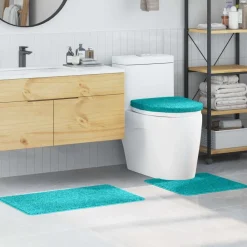 Accessoires De Salle De Bain-vidaXL Ensemble de tapis de bain antidérapants 3 pcs PP Turquoise
