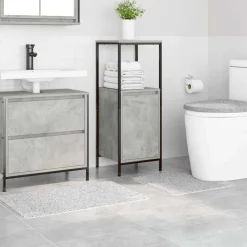 Accessoires De Salle De Bain-vidaXL Ensemble de tapis de bain antidérapants 3 pcs PP Gris